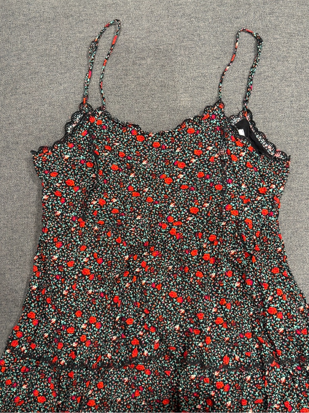 Urban Outfitters Floral Black & Red Mini Dress
